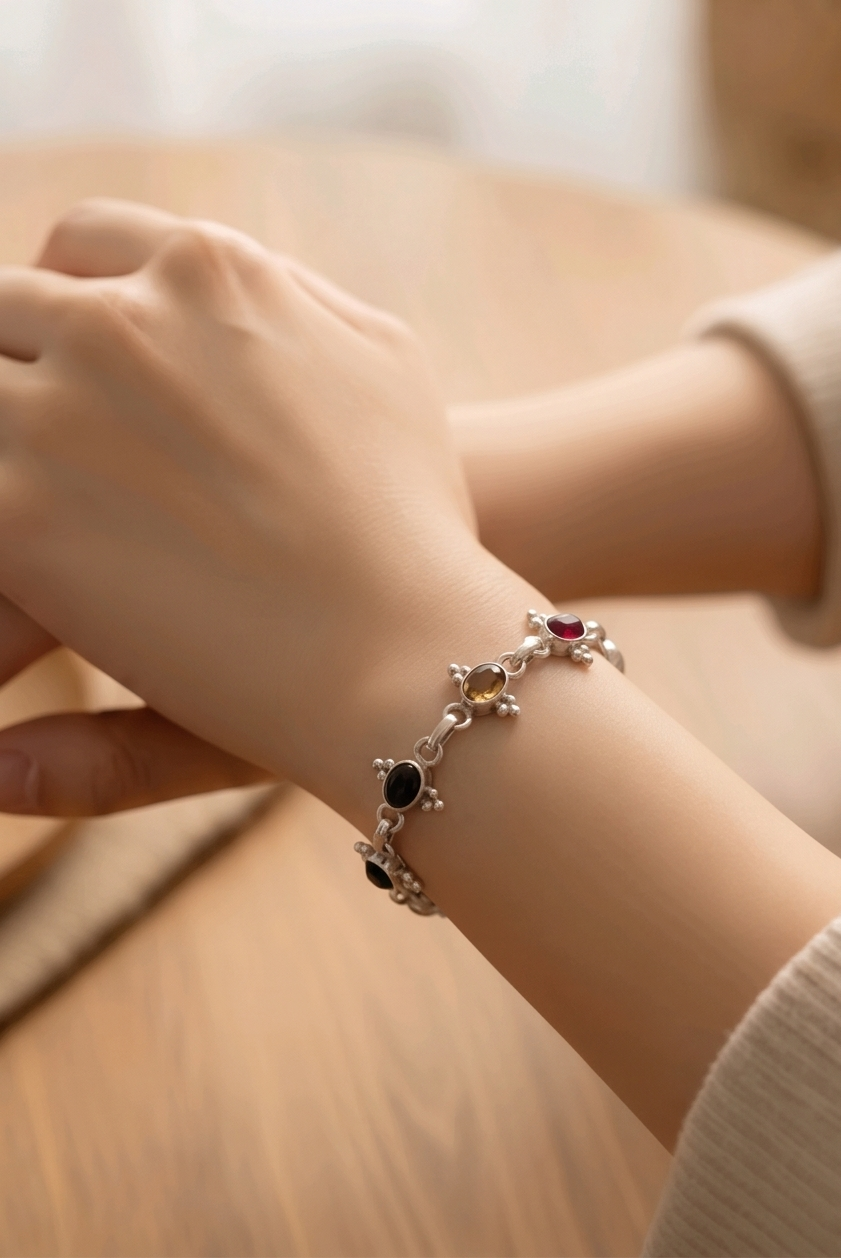 Multi Gemstone Bracelet — Club925 Archive product photograph