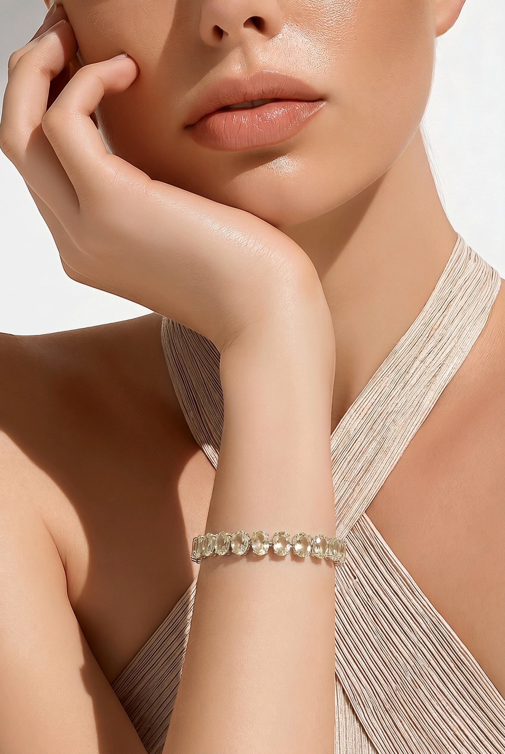 Lemon Quartz Bracelet • 29-Stone Tennis Line — Club925 Archive product photograph